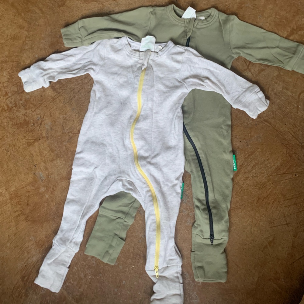 Organic Essential Basic '2-Way' Zipper Romper - Long Sleeve